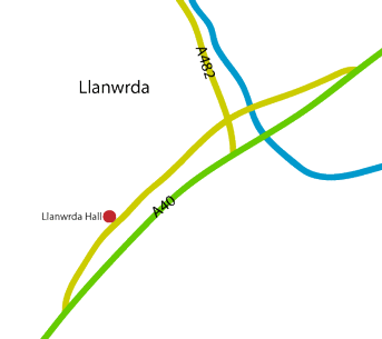 Map of Llanwrda